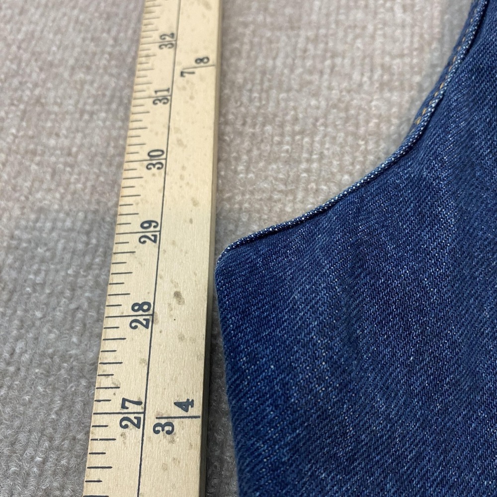 Levis 501 Original Cropped Jeans Womens W33 L28 Blue Med Wash High Rise Denim - Picture 10 of 12